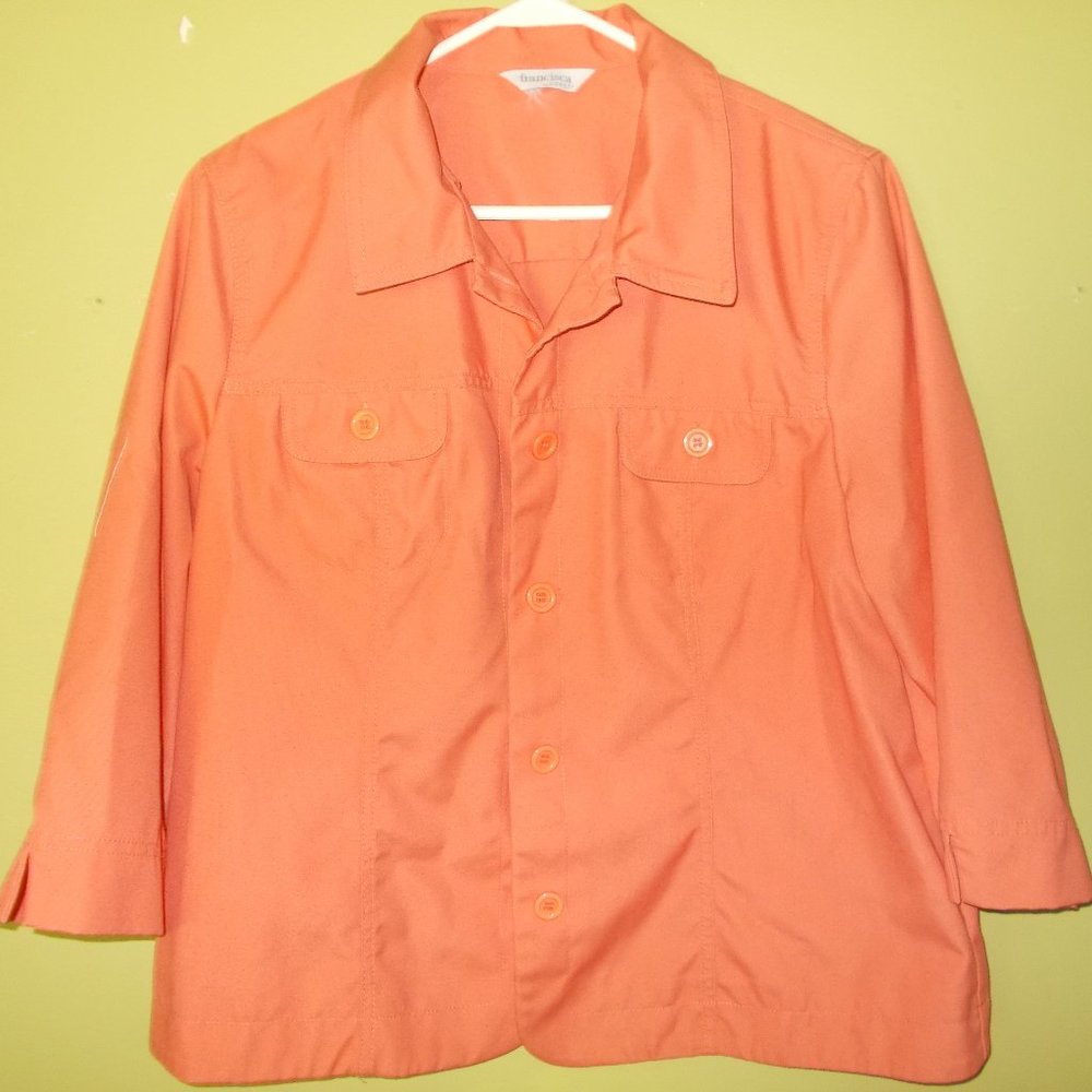 Vintage Francisca by Koret Burnt Orange Jacket Button Front Women's Large